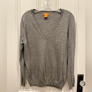 Joe Fresh Lightweight V Neck Charcoal Grey Sweater - Size L